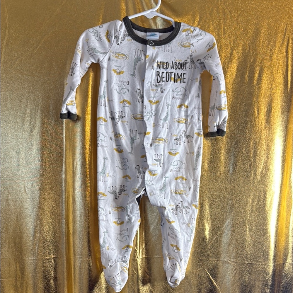 GWhite and Black Footies One Piece with Full-Body Coverage